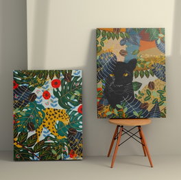 Wallity Cuadros Decorativos de Lienzo Multicolor (Set de 2) 50 x 70 cm